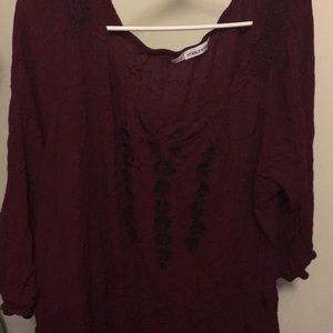 Burgundy tunic